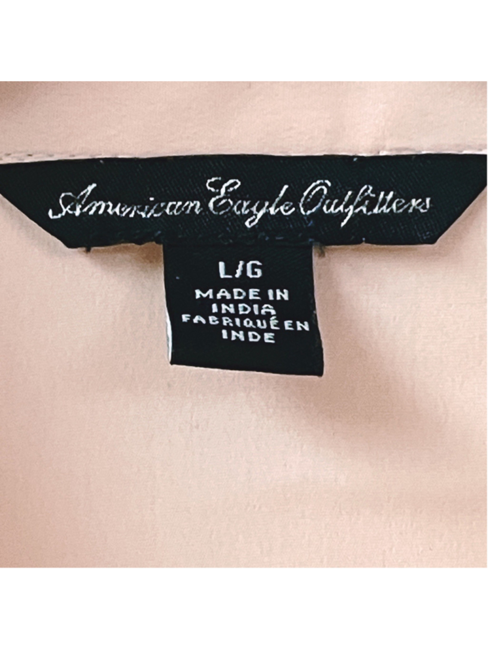 American Eagle Outfitters Western Studded Peach Blouse LARGE Autumn Transition - Picture 6 of 8